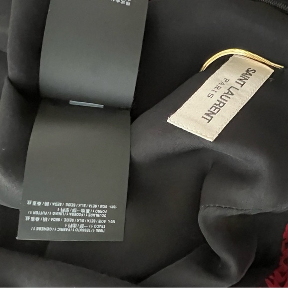 Yves Saint Laurent Silk Mini Dress Long Sleeve Polka Dot Keyhole Bodycon F36 YSL - Picture 14 of 16